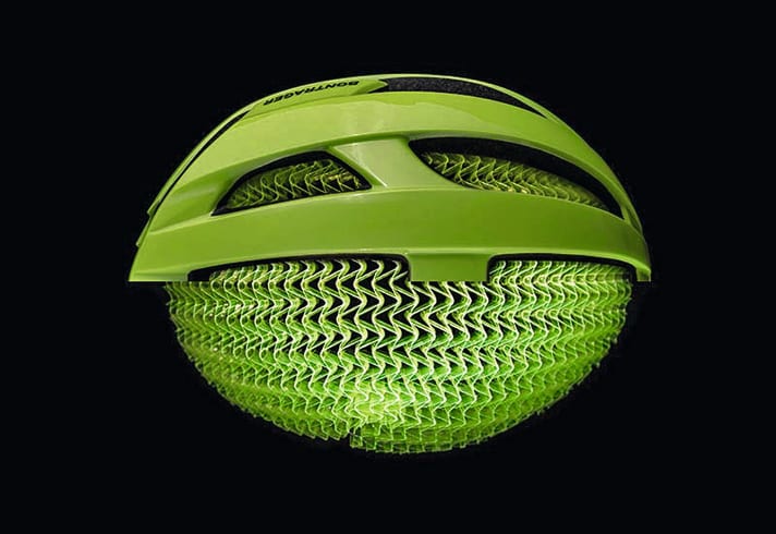 Bontrager erzielt mit seiner wellenförmigen Zellstruktur sehr gute Werte im Crash-Test.