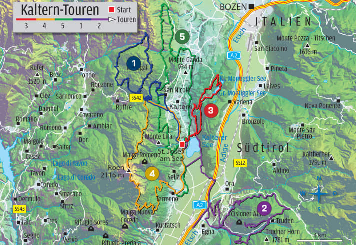  Die 5 Top MTB Touren in Kaltern