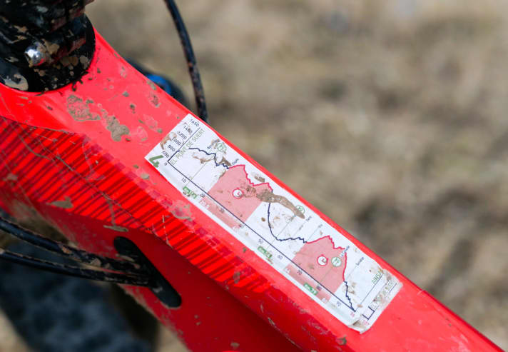   The sections marked in red show where the muscle glow will be at its most intense. Unlike the BIKE Transalp, Cape Epic and the like, only sections of the route, the so-called stages, are categorised in the Transpyr. These are sometimes 20 kilometres long - including tough downhill sections.