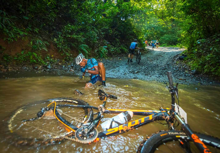 Feared: The creek crossings at the La Ruta MTB stage race in Costa Rica.