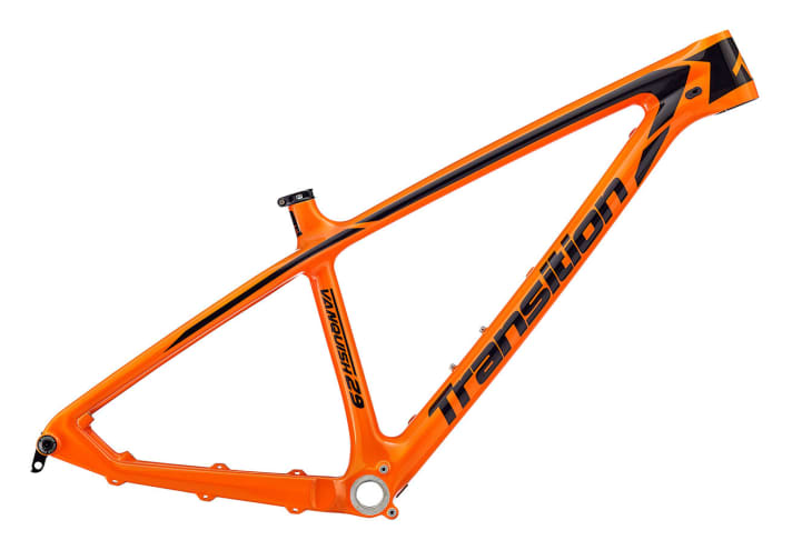   Transition Vanquish frame in Habanero Orange.