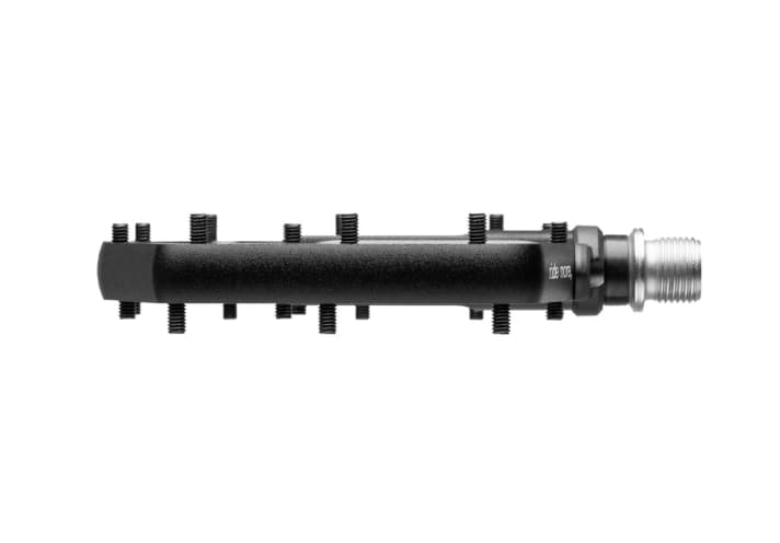 At just 12 millimetres, the Acros flat pedal is thin. A total of 24 pins with 4 and 6 millimetre protrusions provide grip.