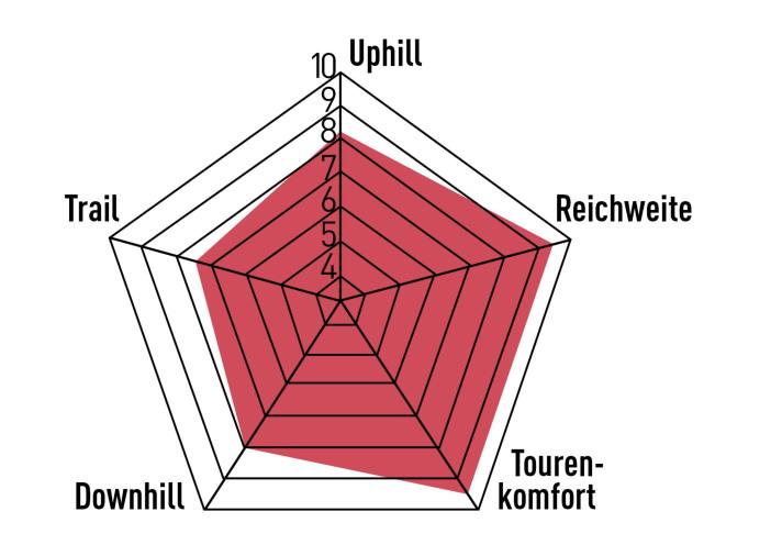Reichweitenstark und komfortabel – so sammelt das Cube Stereo massig Punkte in der Tourenwertung. Auch im Gelände bringt es eine solide Vorstellung und leistet sich keinen Patzer. Punktsieg im Vergleichstest!