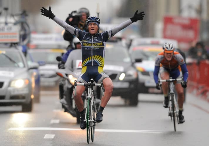 Bobbie Traksel won the Kuurne-Brussels-Kuurne storm race in 2010.