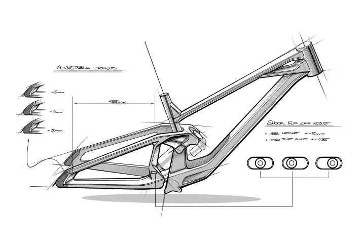 Vario seems to be the second name of the Summum: the DH bike offers a wide range of adjustment options.
