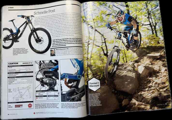Test des ersten Canyon Senders 2016 in FREERIDE (2/2016)