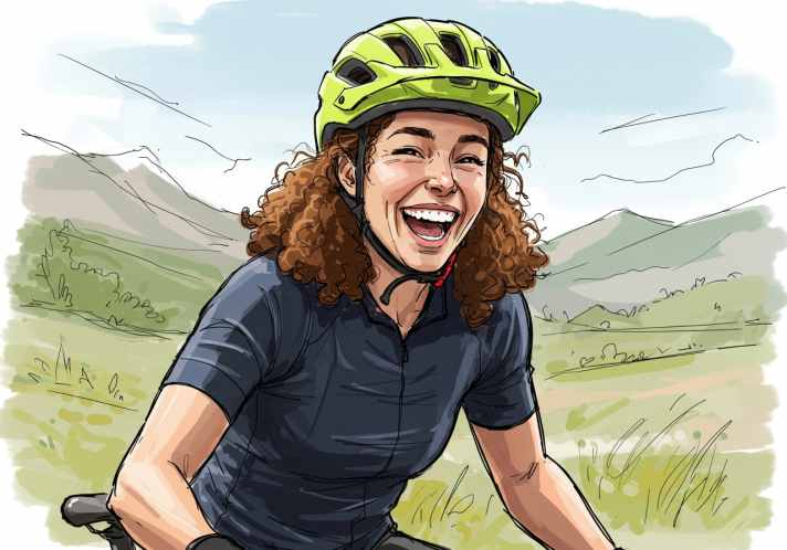 Auch ohne Handzeichen, kann man sehr freundlich einander auf dem Rad begegnen.