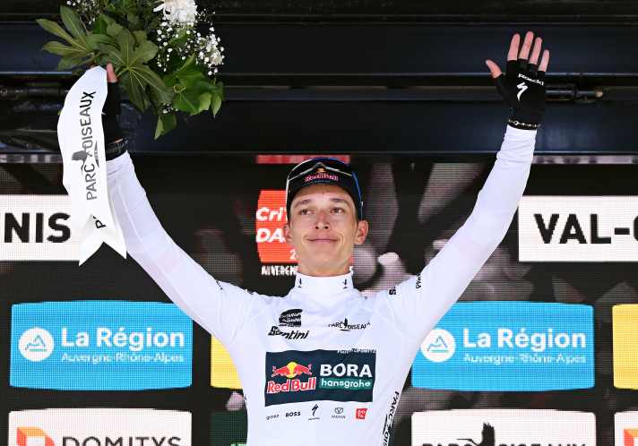 Confident performance: Florian Lipowitz finished the tough stage race in third place overall and best young rider in the white jersey