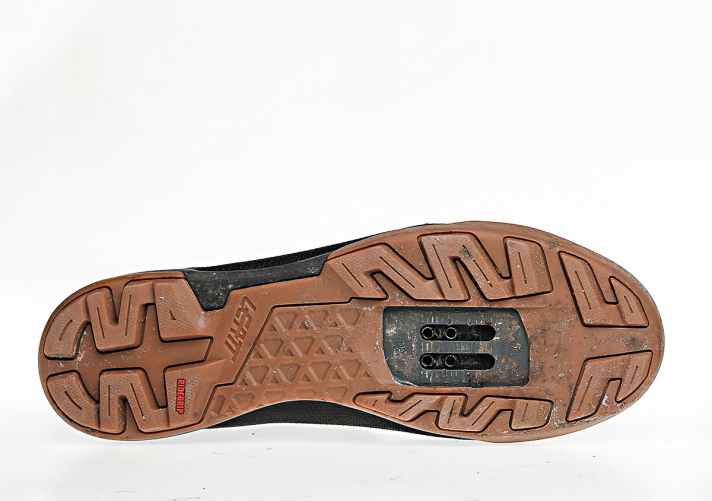 The sole does not offer too much grip in wet conditions