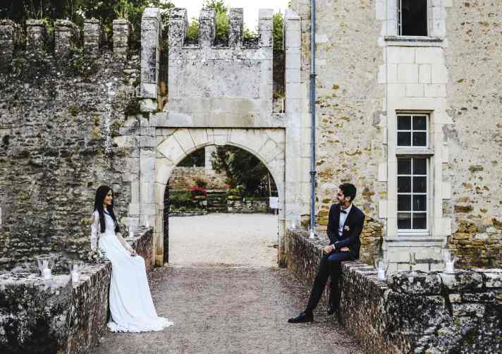 Start of the adventure. After their wedding, the two adventurers first trained on a cycle tour through France.