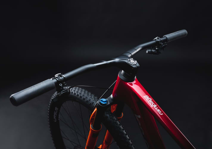   Zeitgemäß und sehr ästhetisch anzusehen ist die integrierte Vorbau-Lenker-Einheit samt innenverlegter Züge am Lee Cougan.