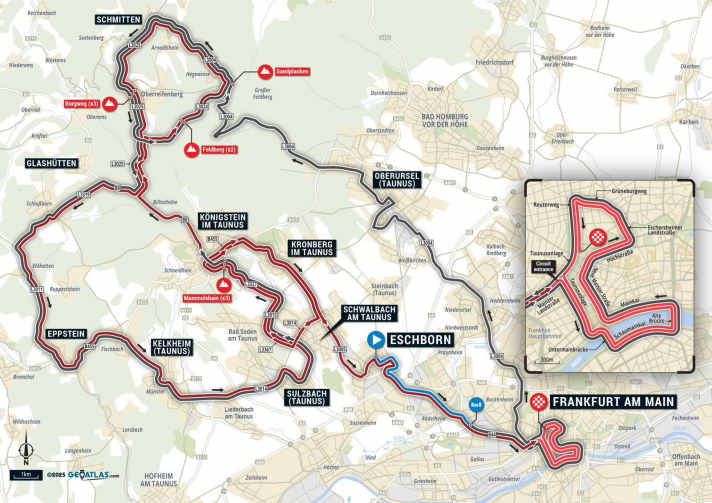 The map of the new route