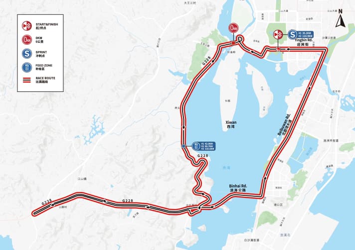 Die Strecke der 1. Etappe