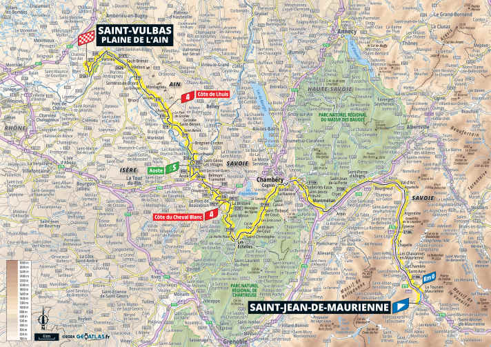 Stage 5 of the Tour de France 2024 on the map