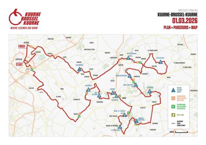 Le parcours sur la carte