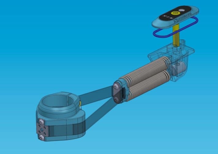 Das System kann auch unauffällig im Oberrohr integriert werden.