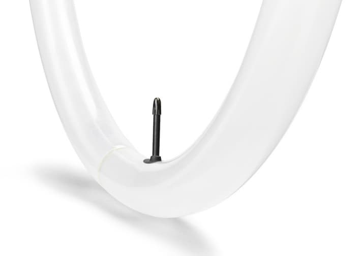   Das neue Polyurethan-Schlauch von Schwalbe. Andere bekannte Kunststoff-Schläuche am Markt kommen von Tubolito, Revoloop und Eclipse.