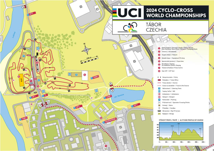 Der Plan der WM-Strecke 2024 im tschechischen Tabor