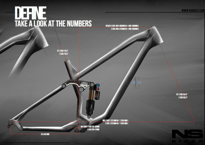   The geometry of the new Define bikes is radical. Only Giant and Mondraker take a similarly strict approach to the long reach and slack head angle.  