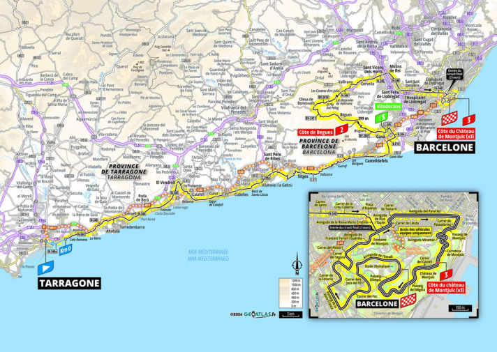 Le parcours de la 2e étape du Tour de France 2026