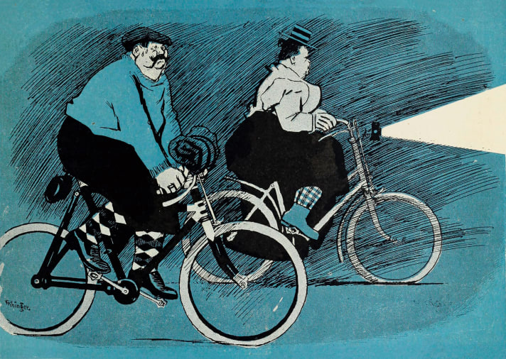 Lyonel Feininger was a great lover of bicycles and showed this in his paintings and caricatures