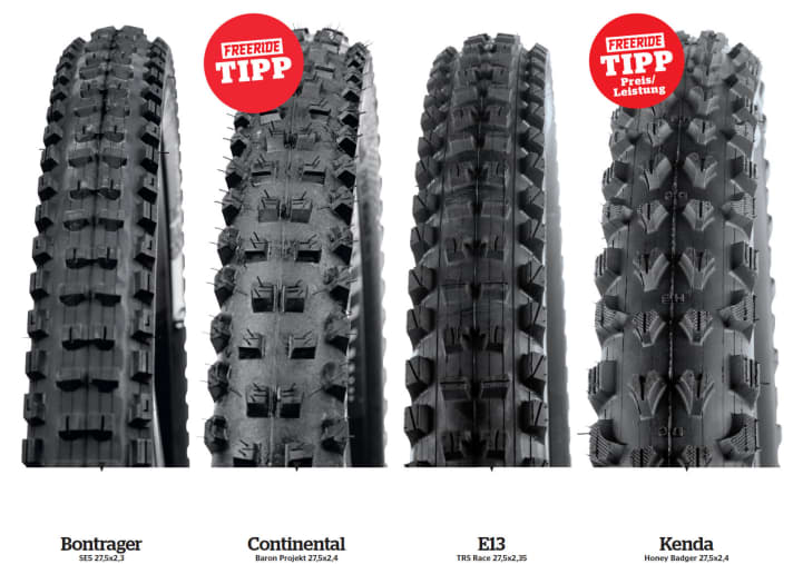   Test 2017: 8 enduro and 4 all-round MTB tyres