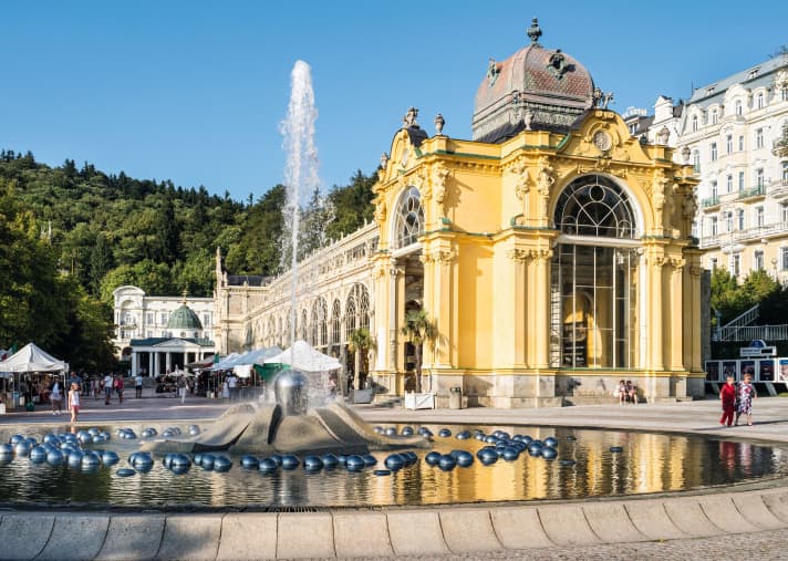 Prachtbau: die große Kolonade in Marienbad