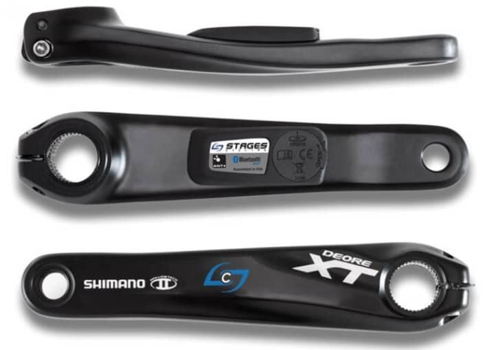   The inexpensive power measurement crank from Stages in the Shimano XT version.