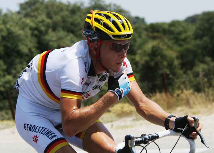 Fabian Wegmann wore the German champion's jersey at the 2008 Tour de France.