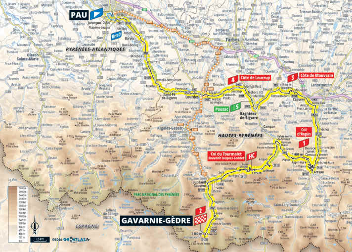 The route of Stage 6 of the 2026 Tour de France