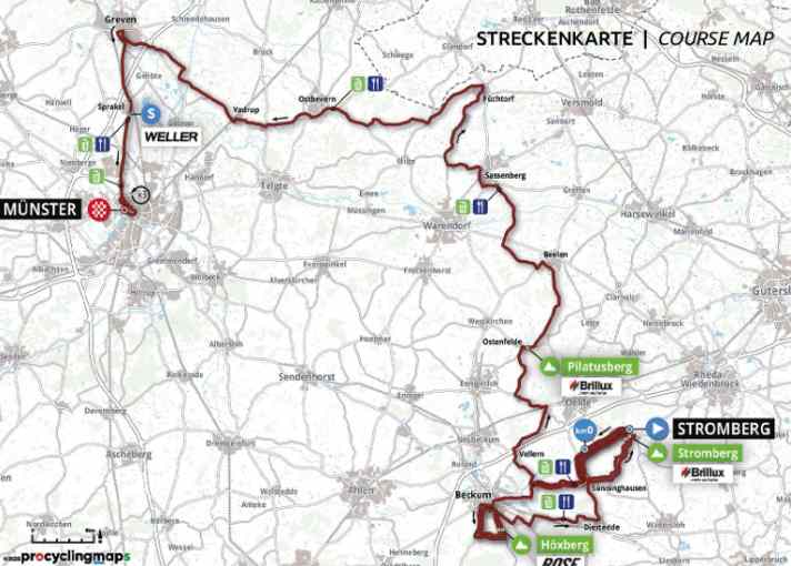 Le parcours du Münsterland Giro 2025