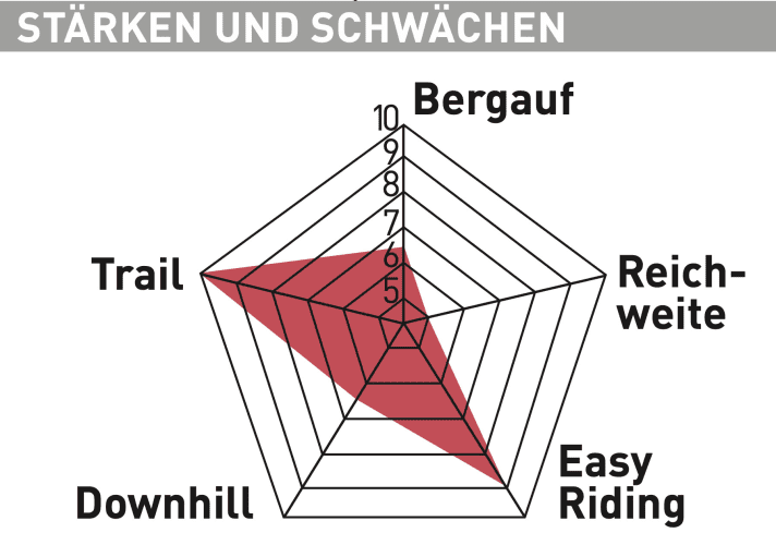 Testdiagramm Stärken und Schwächen zum E-Maverick AM 9.4.3