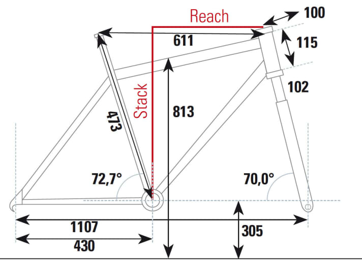   The geometry of the Cube Reaction GTC Eagle at a glance.