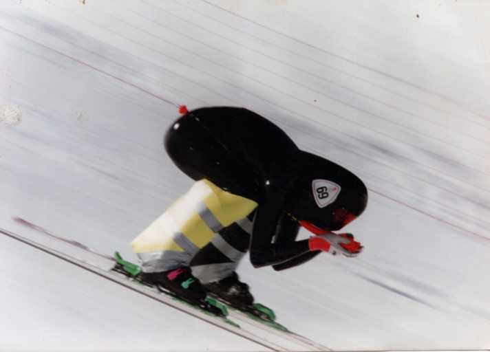 In love with speed: Peter Schaupp is dedicated to speed skiing. He reaches a top speed of 211 km/h.