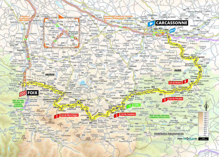 Le parcours de la 4e étape du Tour de France 2026