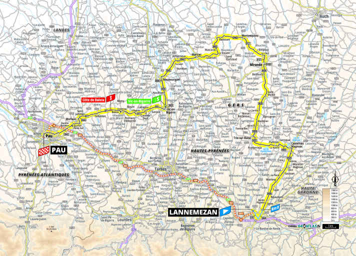 The route of the 5th stage of the 2026 Tour de France
