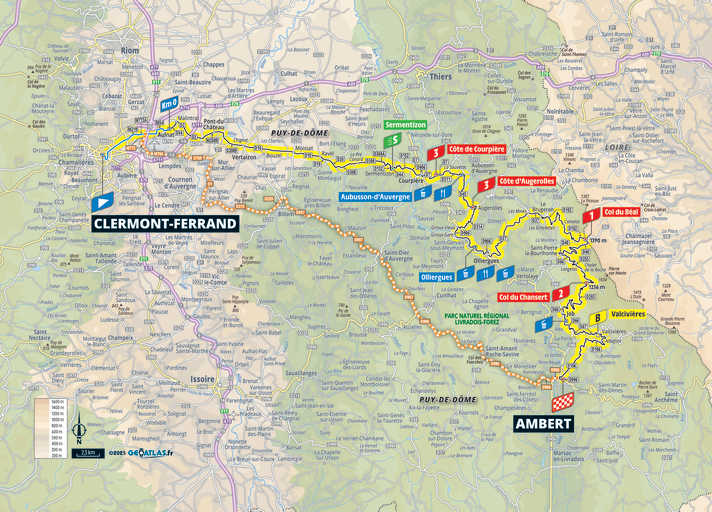 Die 6. Etappe der Tour de France Femmes 2025 auf der Karte