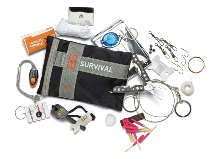   Theoretically, you don't have to starve in the wilderness with the Gerber survival pack.