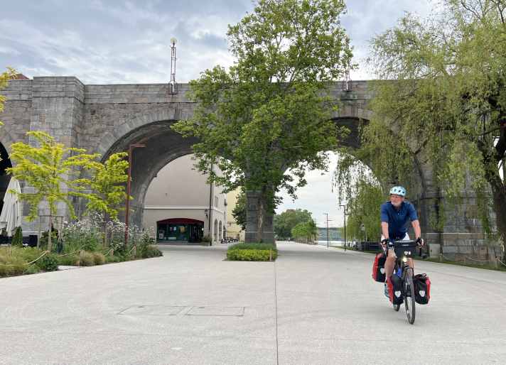 Drava cycle path in Maribor