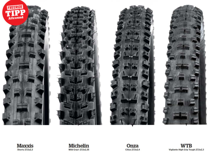   Test 2017: 8 enduro and 4 all-round MTB tyres