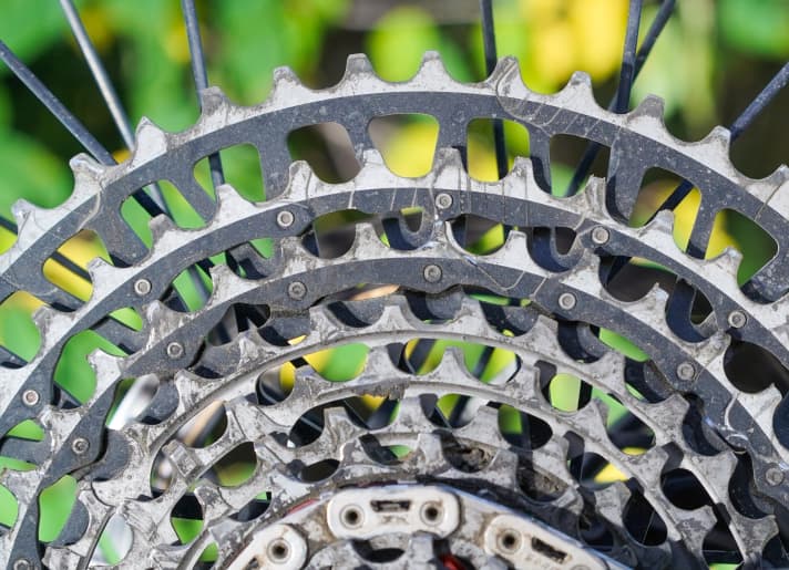 Despite 3000 kilometres only harmless traces of use: The XX SL cassette, optimised for maximum weight, turned out to be surprisingly robust.