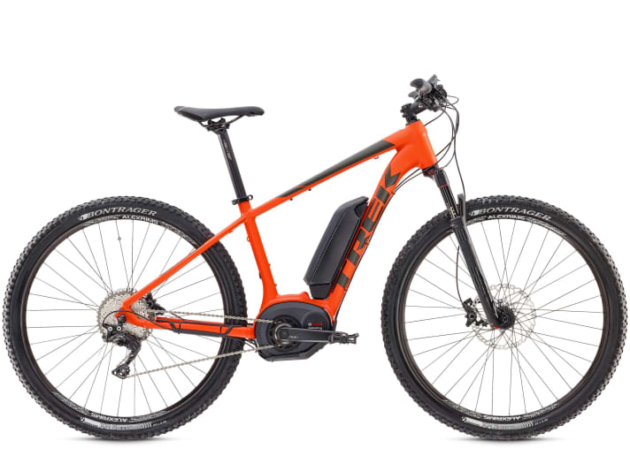   Trek Powerfly 7 hardtail with 100 millimetre suspension travel: 3499 euros
