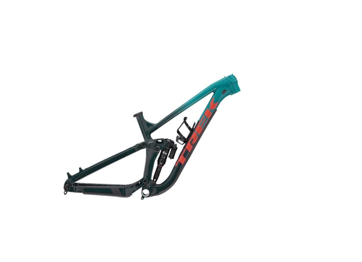   Geradlinige Linienführung, voluminöse Rohre. Die Optik des Rahmens bleibt typisch Trek.