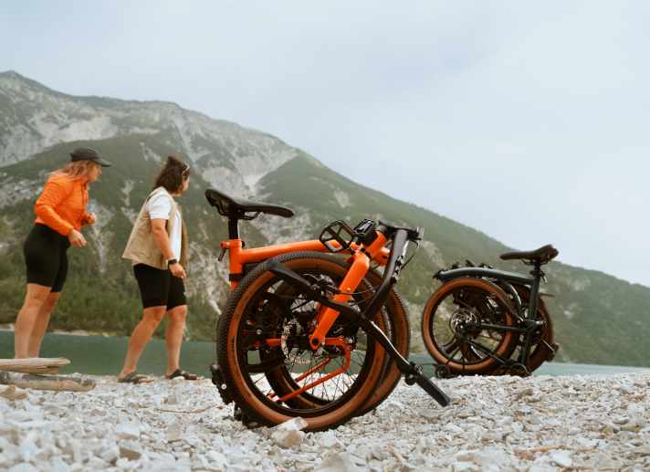 The folded G Line bikes almost fit in your hiking rucksack