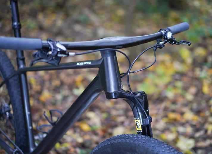 The private bike of Bike Ahead mastermind Christian Gemperlein is fitted with a Cannondale Lefty Ocho Carbon with just one leg and 100 millimetres of travel.