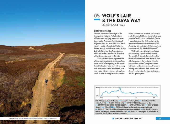 Each of the 15 routes presented is described in detail in the book