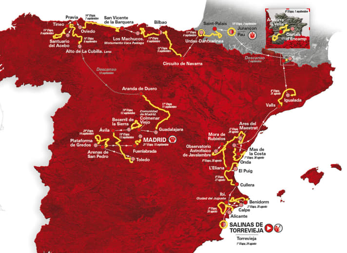 Le parcours de la Vuelta 2019
