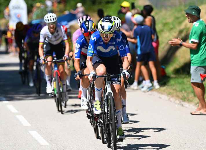 Liane Lippert	 (Movistar) zeigte sich in der Spitzengruppe aktiv.