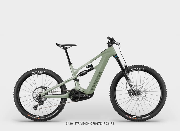 Canyon Strive:On CFR // 170/165 mm // Bosch Performance CX // 6999 or 7199 euros // 24.3 kg with 750 Wh