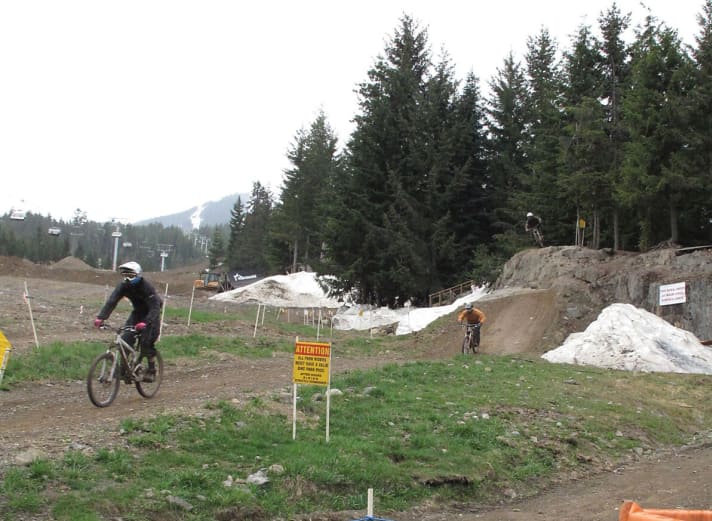   At the end of the A-Line you choose the chicken line or the big drop spits you straight into the finish area.